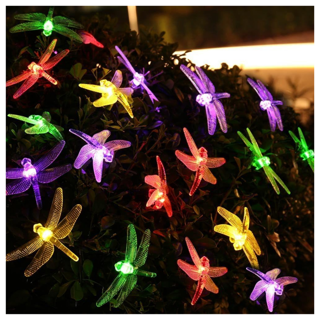 Guirnalda De Libelulas Con Luces Led