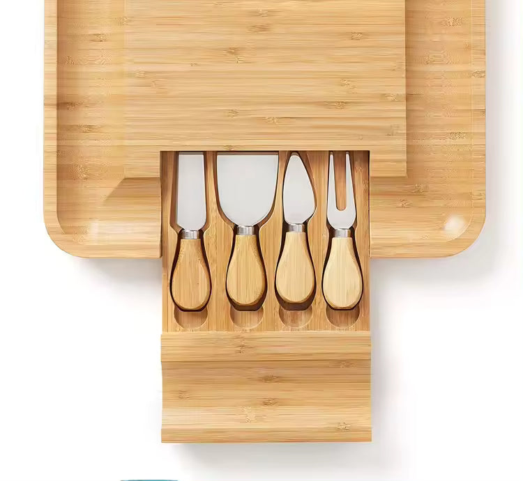Tabla Para Quesos De Madera Bambu