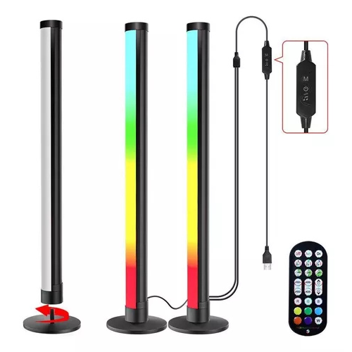 Luces Led Rgb Activadas Por Sonido Con C