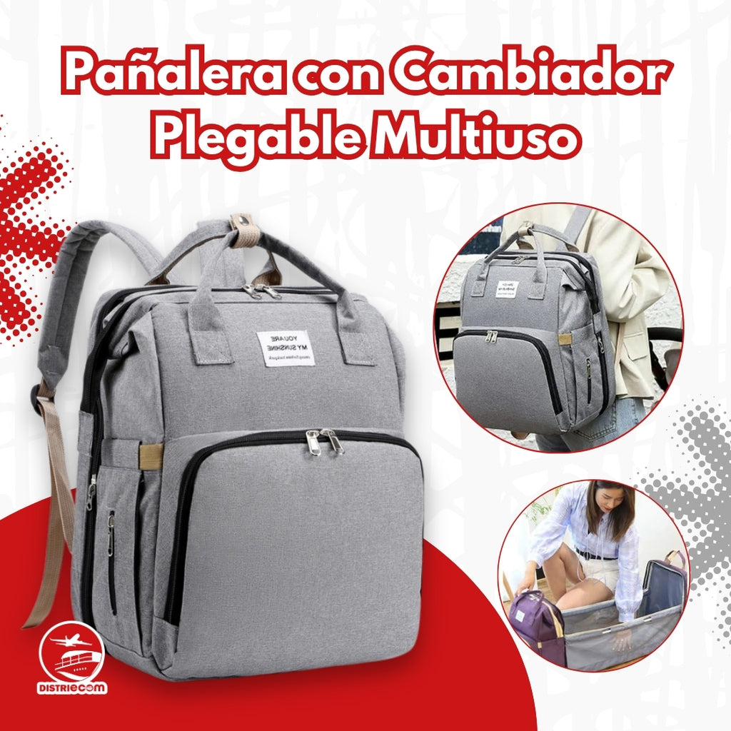 PAÑALERA CON CAMBIADOR PLEGABLE MULTIUSO